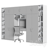 Trueliving 5 Door Fitted Brown wardrobes Laminated Finish & PU Finish with Drawers 8Ft *2Ft *9Ft -2438.4MM X 609MM X 2743.2MM)